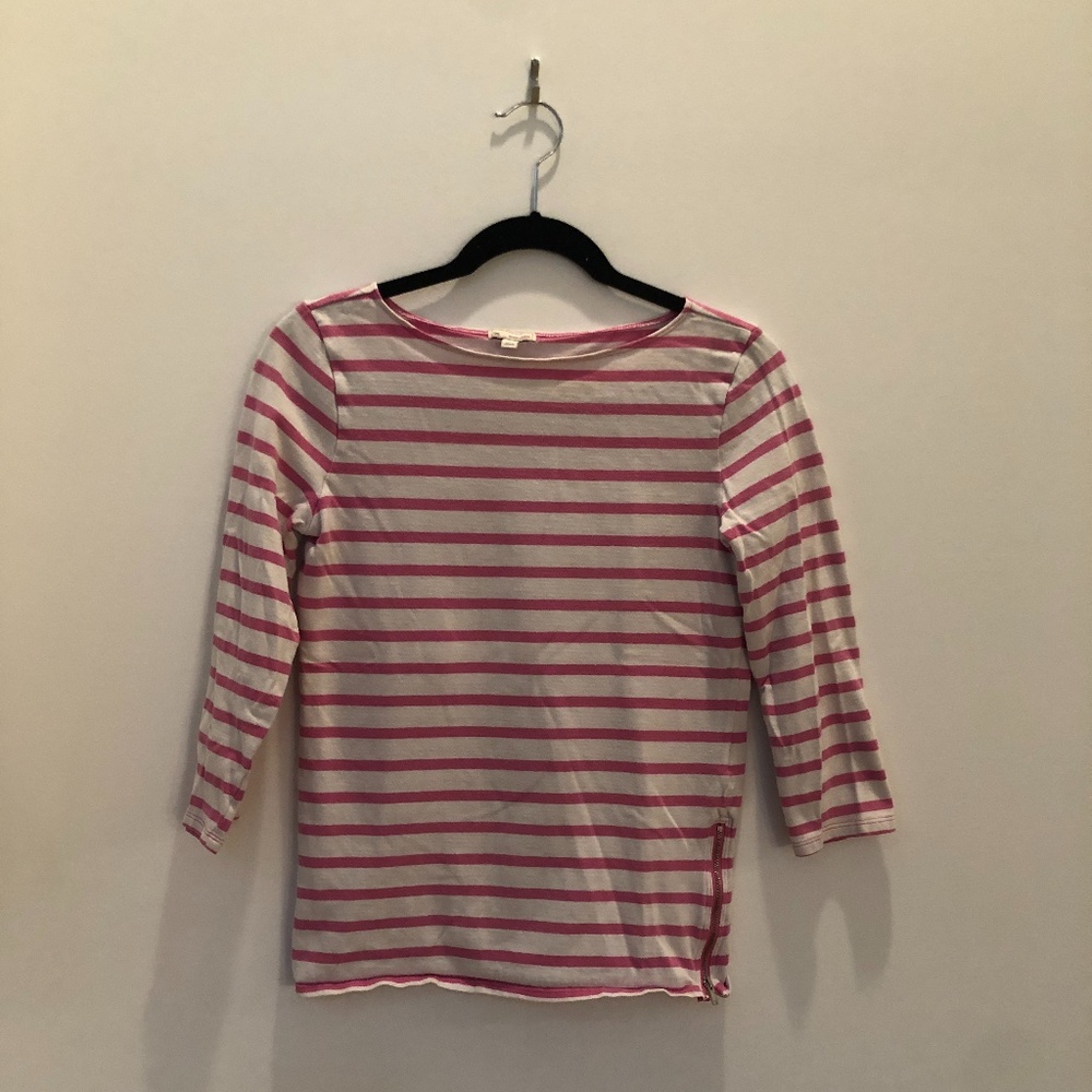 Gap Striped Top with Zippers